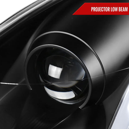Spec-D 2003-2007 Infiniti G35 2DR LED Bar Projector w/ Sequential Turn Signals Black Headlights