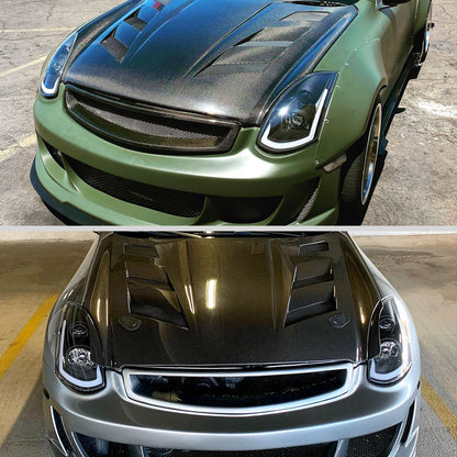 Spec-D 2003-2007 Infiniti G35 2DR LED Bar Projector w/ Sequential Turn Signals Black Headlights