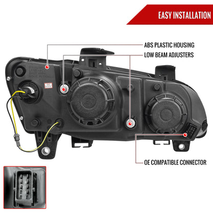 Spec-D 2008-2009 Pontiac G8 LED Bar Projector Black Headlights