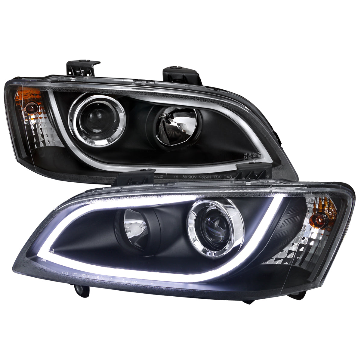 Spec-D 2008-2009 Pontiac G8 LED Bar Projector Black Headlights