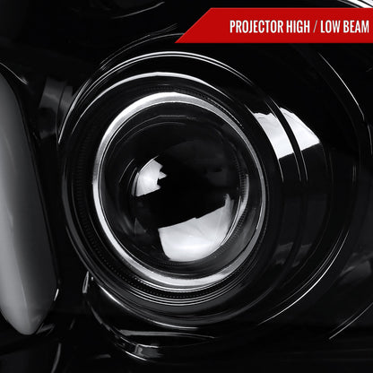 Spec-D 2005-2009 Ford Mustang LED Bar Projector J Black Headlights