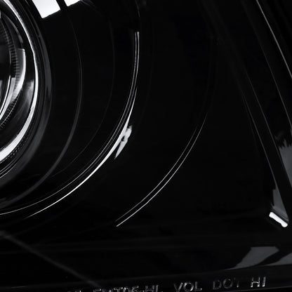 Spec-D 2005-2009 Ford Mustang LED Bar Projector J Black Headlights