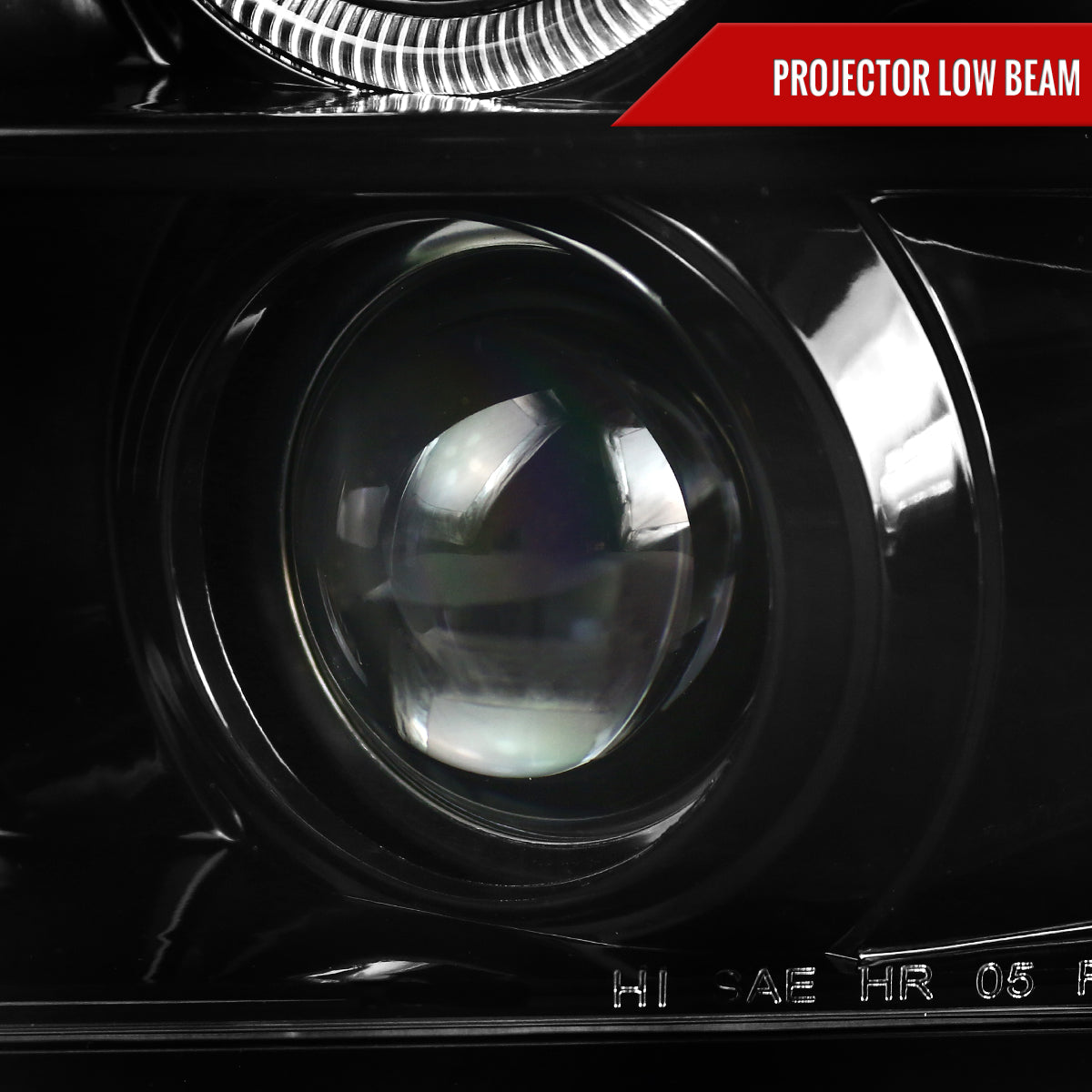 Spec-D 2005-2009 Ford Mustang Halo Projector J Black Headlights