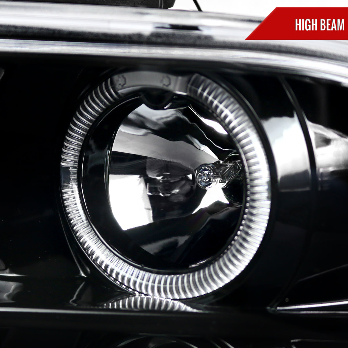Spec-D 2005-2009 Ford Mustang Halo Projector J Black Headlights