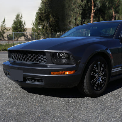 Spec-D 2005-2009 Ford Mustang Halo Projector J Black Headlights