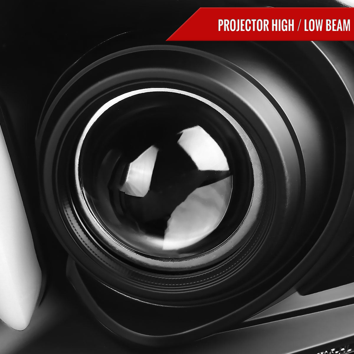 Spec-D 2005-2009 Ford Mustang LED Bar Projector Black Headlights