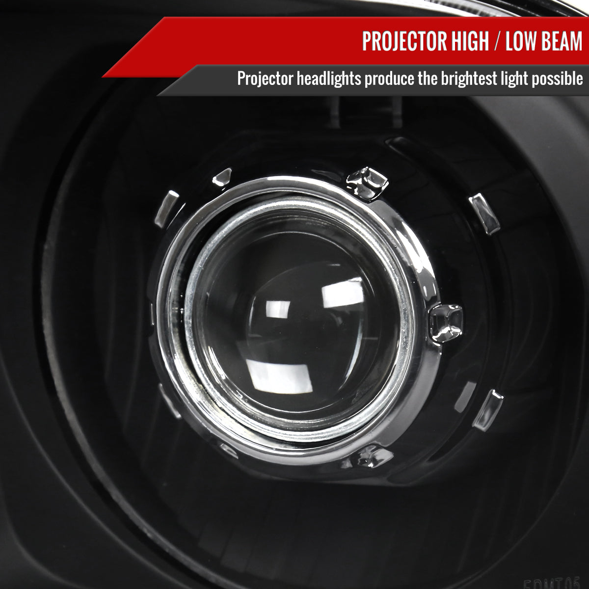 Spec-D 2005-2009 Ford Mustang H1 Projector Black Headlights