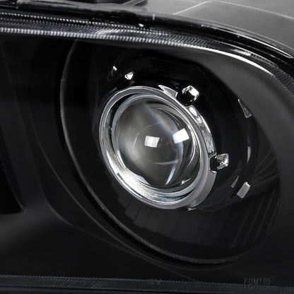 Spec-D 2005-2009 Ford Mustang H1 Projector Black Headlights