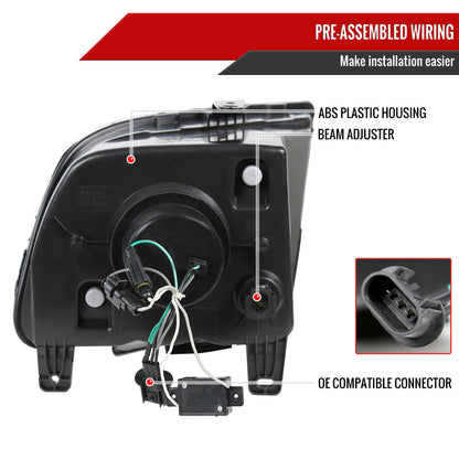 06 Ford Mustang H1 bulb Spec-D black headlights