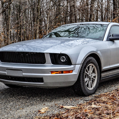 Spec-D 2005-2009 Ford Mustang H1 Projector Black Headlights