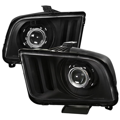 Spec-D 2005-2009 Ford Mustang H1 Projector Black Headlights