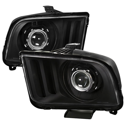 Spec-D 2005-2009 Ford Mustang H1 Projector Black Headlights