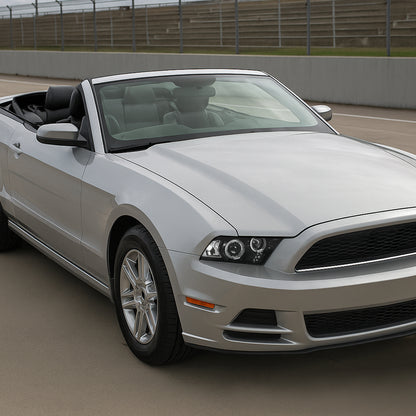 Spec-D 2010-2014 Ford Mustang Dual Halo Projector J Black Headlights