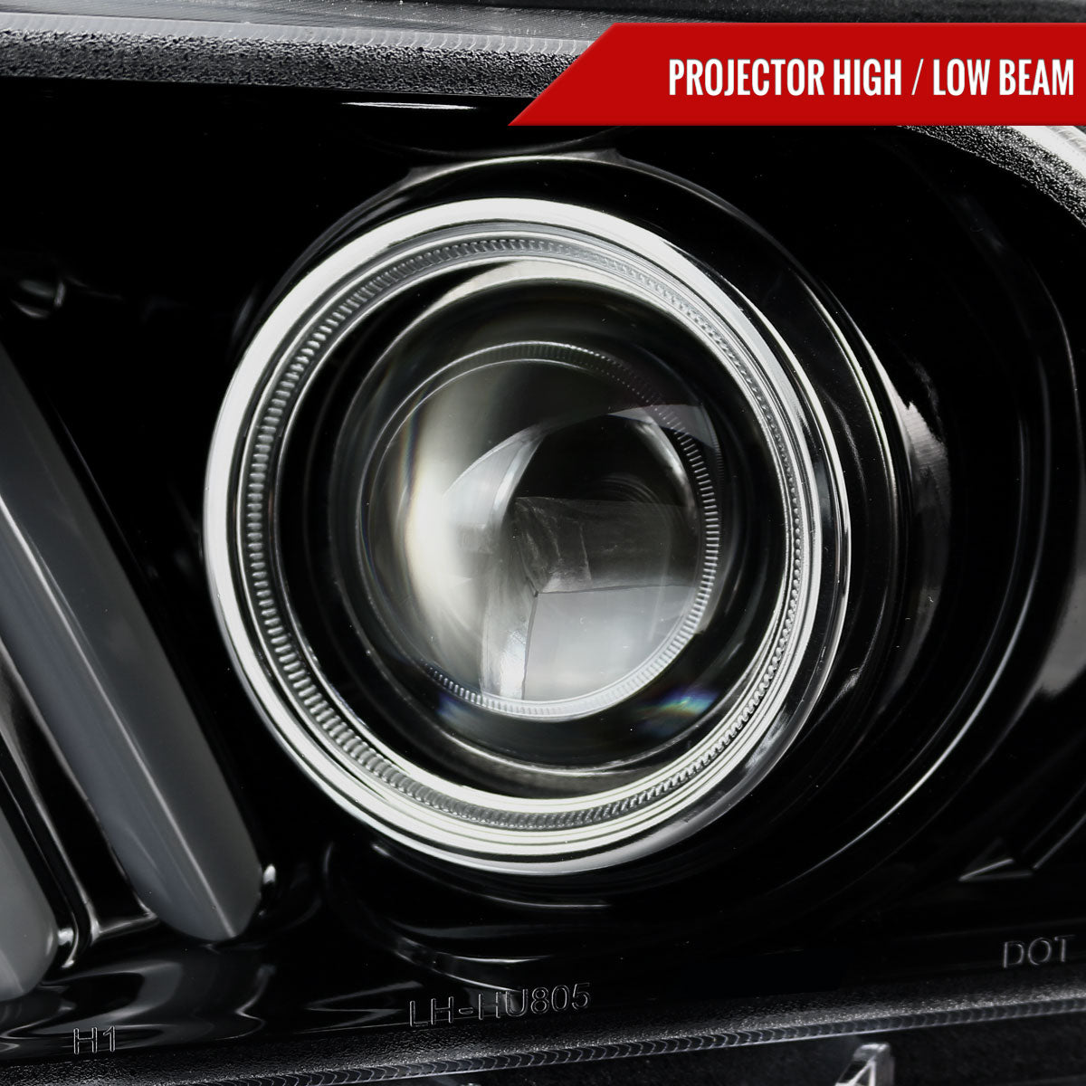 Spec-D 2010-2014 Ford Mustang LED Bar Projector w/ Sequential Turn Signals J Black Headlights