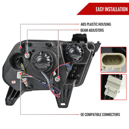 Spec-D 2010-2014 Ford Mustang LED Bar Projector w/ Sequential Turn Signals J Black Headlights