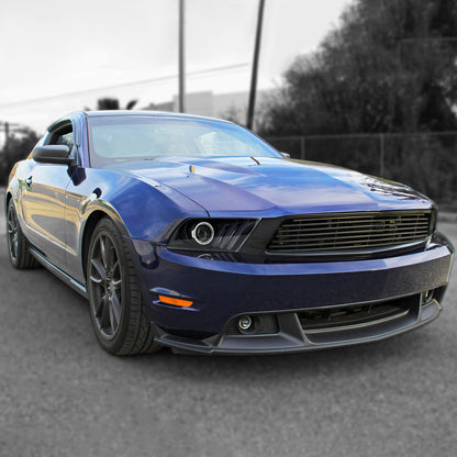 Spec-D 2010-2014 Ford Mustang LED Bar Projector w/ Sequential Turn Signals J Black Headlights