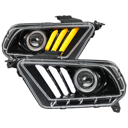 Spec-D 2010 Ford Mustang Pro Turn black headlights upgrade