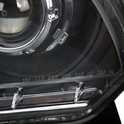 Spec-D 2010-2014 Ford Mustang Retrofit Style Projector Black Headlights