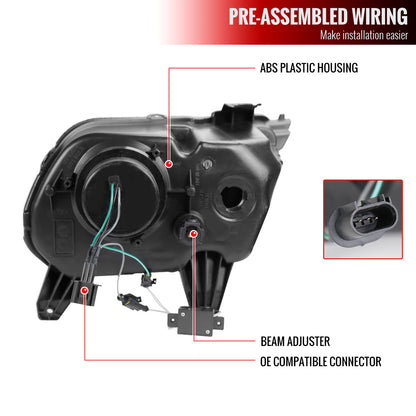 Spec-D 2010-2014 Ford Mustang Retrofit Style Projector Black Headlights