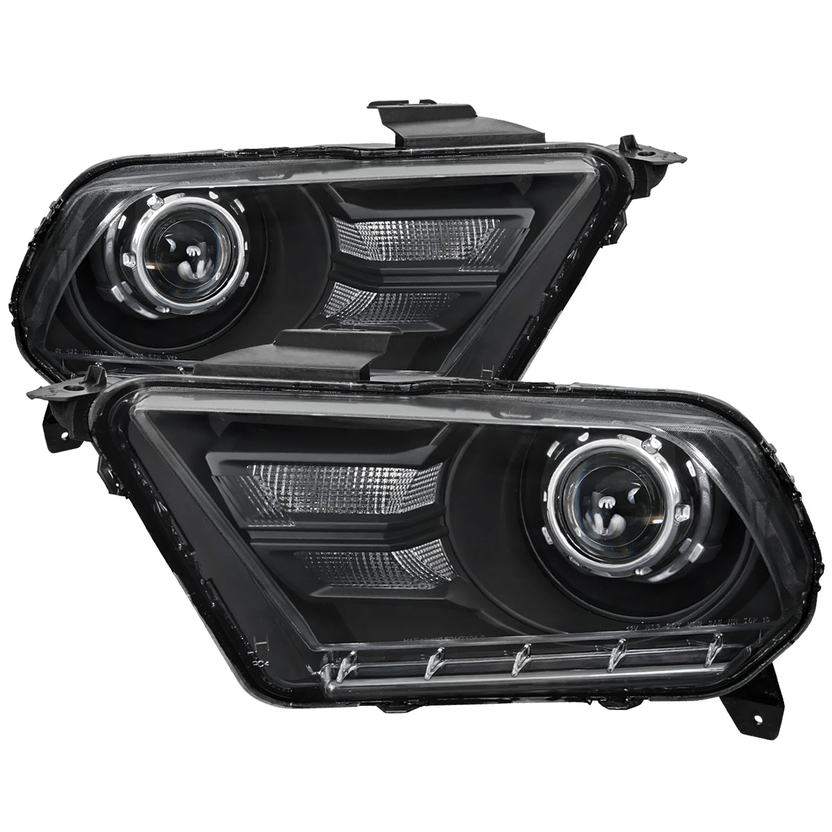 Spec-D 2010-2014 Ford Mustang Retrofit Style Projector Black Headlights
