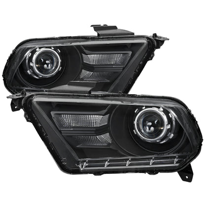 Spec-D 2010-2014 Ford Mustang Retrofit Style Projector Black Headlights