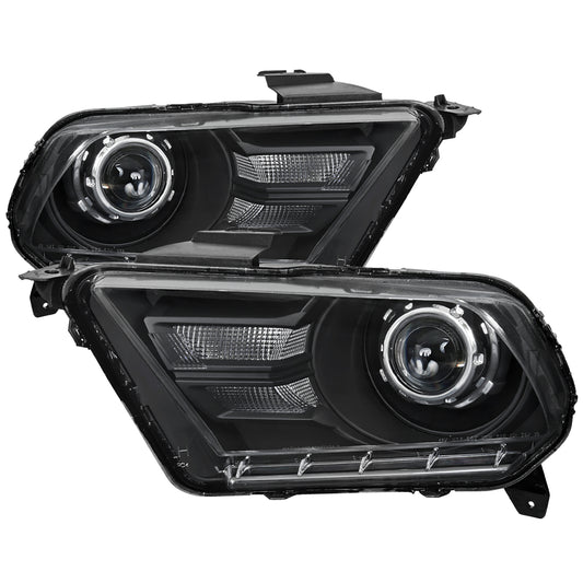 Spec-D 2010-2014 Ford Mustang Retrofit Style Projector Black Headlights