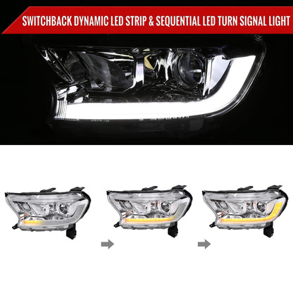 2020 Ford Ranger Spec-D chrome aftermarket headlights