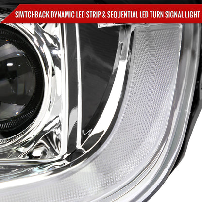 Spec-D 19 Ford Ranger chrome LED bar headlights