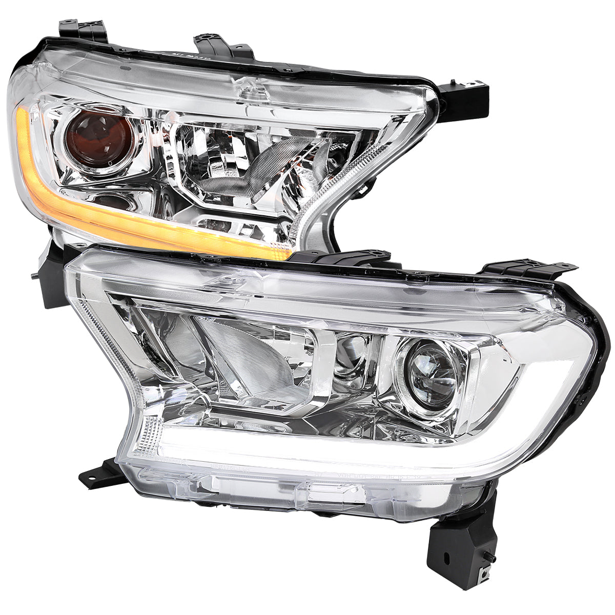 Spec-D 2019 Ford Ranger chrome headlights upgrade