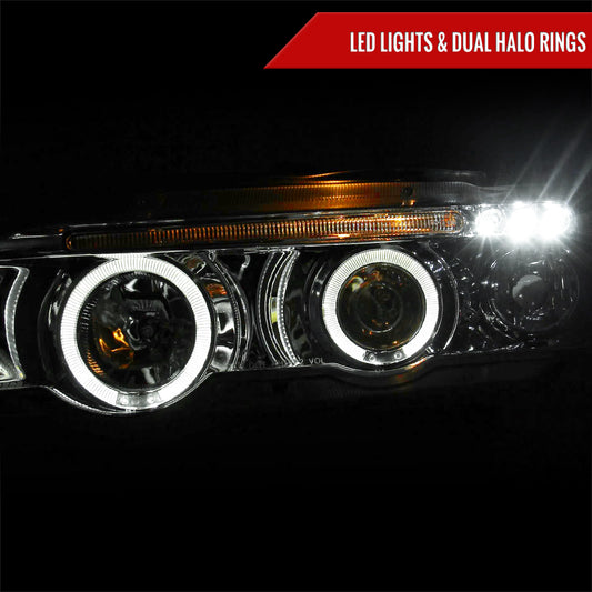 2002 BMW E53 X5 Dual Spec-D chrome aftermarket headlights