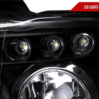 Spec-D 2001-2003 BMW E53 X5 Dual Halo Projector Black Headlights