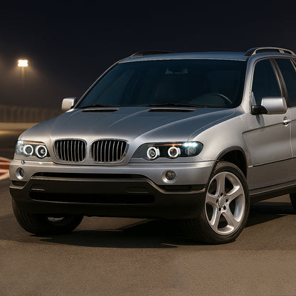 Spec-D 2001-2003 BMW E53 X5 Dual Halo Projector Black Headlights