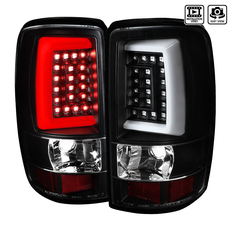 Spec-D 00-06 Gmc Denali Tahoe Led Bar Tail Lights- Black Housing