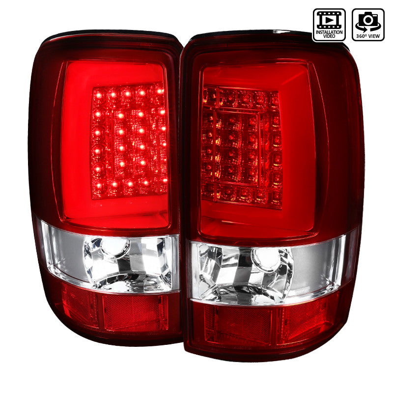 Spec-D 00-06 Gmc Denali Tahoe Led Bar Tail Lights- Red