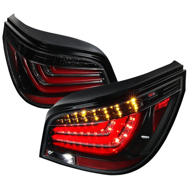 Spec-D 04-07 Bmw 530i 550i 545i E60 5-Series Led Tail Lights gloss black (LT-E6004BKLED-TM)