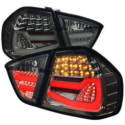 Spec-D 06-08 Bmw 323i 325i 328i 330i E90 Led Tail Lights-Smoke (LT-E9005GLED-TM)