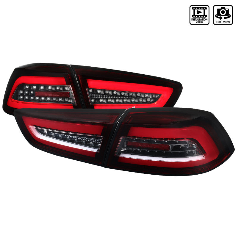 Spec-D 08-17 Mitsubishi Lancer Evo X Led Tail Lights- Red