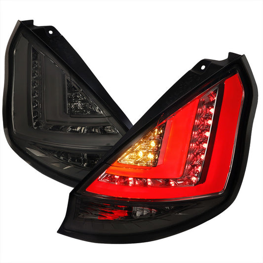 Spec-D 14-19 Ford Fiesta LED Tail Lights Chrome Smoke