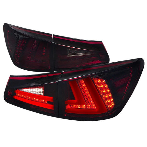 Spec-D 06-08 Lexus Is250 Led Tail Lights Red Smoke (LT-IS25006RGLED-TM)