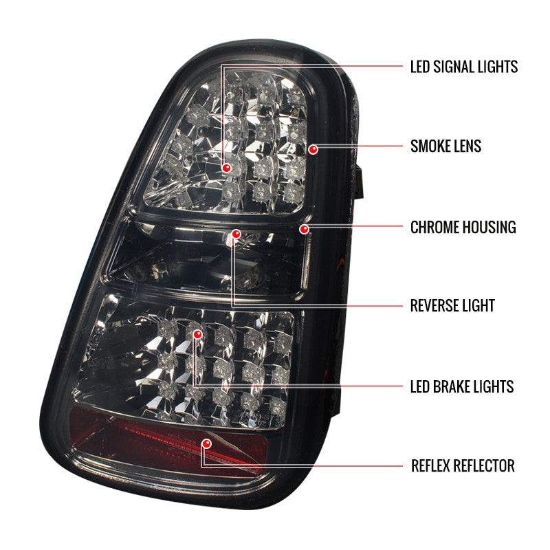 Spec-D 05-06 Mini Cooper Led Tail Lights Smoke Lens