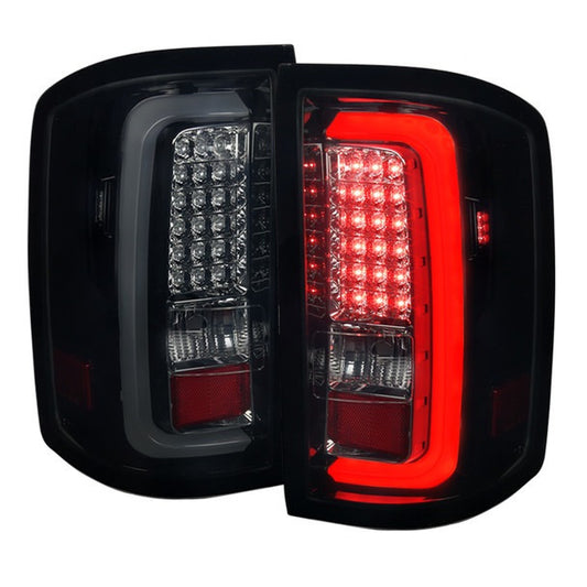 Spec-D 14-16 Gmc Sierra Led Tail Lights - Glossy Black (LT-SIE14BBLED-TM)