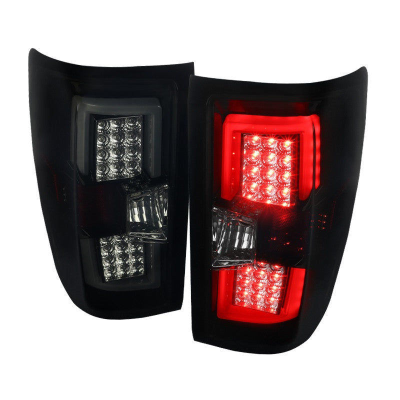 Spec-D 14-15 Chevrolet Silverado Led Tail Lights - Glossy Black