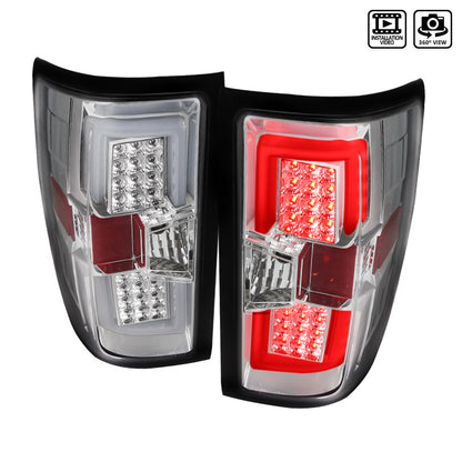 Spec-D 14-15 Chevrolet Silverado Led Tail Lights - Chrome