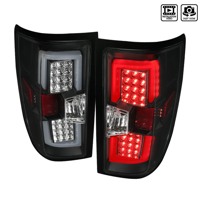 Spec-D 14-15 Chevrolet Silverado Led Tail Lights - Black