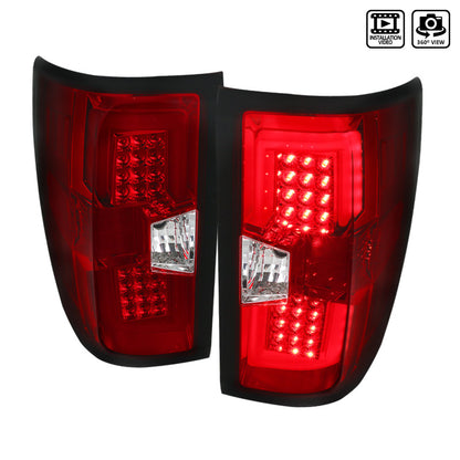 Spec-D 14-15 Chevrolet Silverado Led Tail Lights - Red