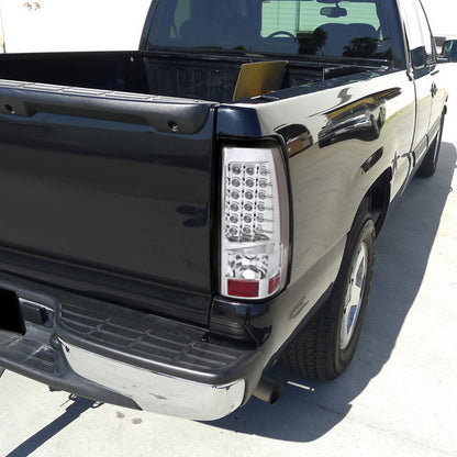 Spec-D 99-02 Chevrolet Silverado LED Tail Lights Chrome