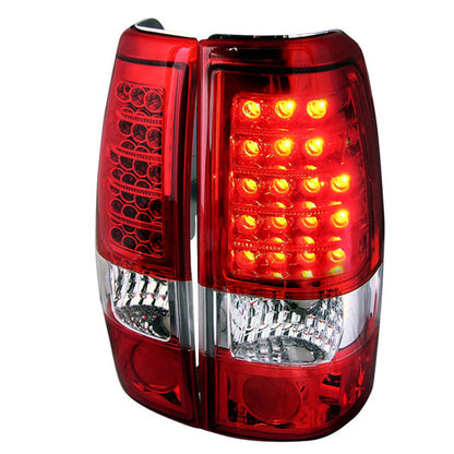 Spec-D 99-02 Chevrolet Silverado Led Tail Lights Red