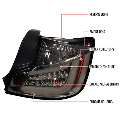 Spec-D 2011 -13 Scion Tc Led Tail Lights Smoke Lens