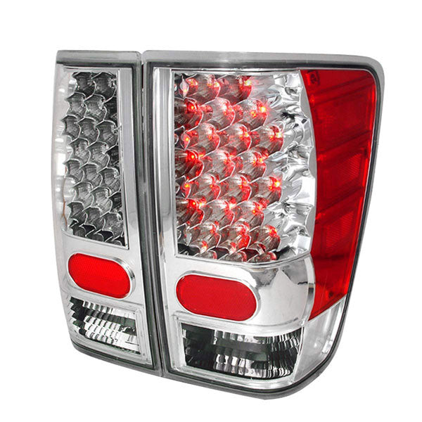 Spec-D 04-12 Nissan Titan Led Tail Lights Chrome