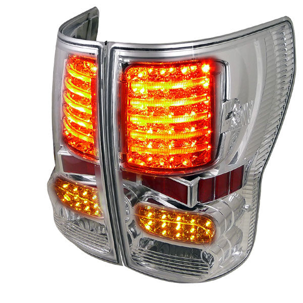 Spec-D 07-12 Toyota Tundra Led Tail Light Chrome Housing